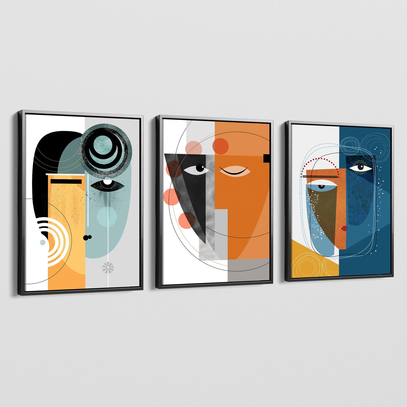 ABSTRACT GEOMETRIC WOMEN CANVAS