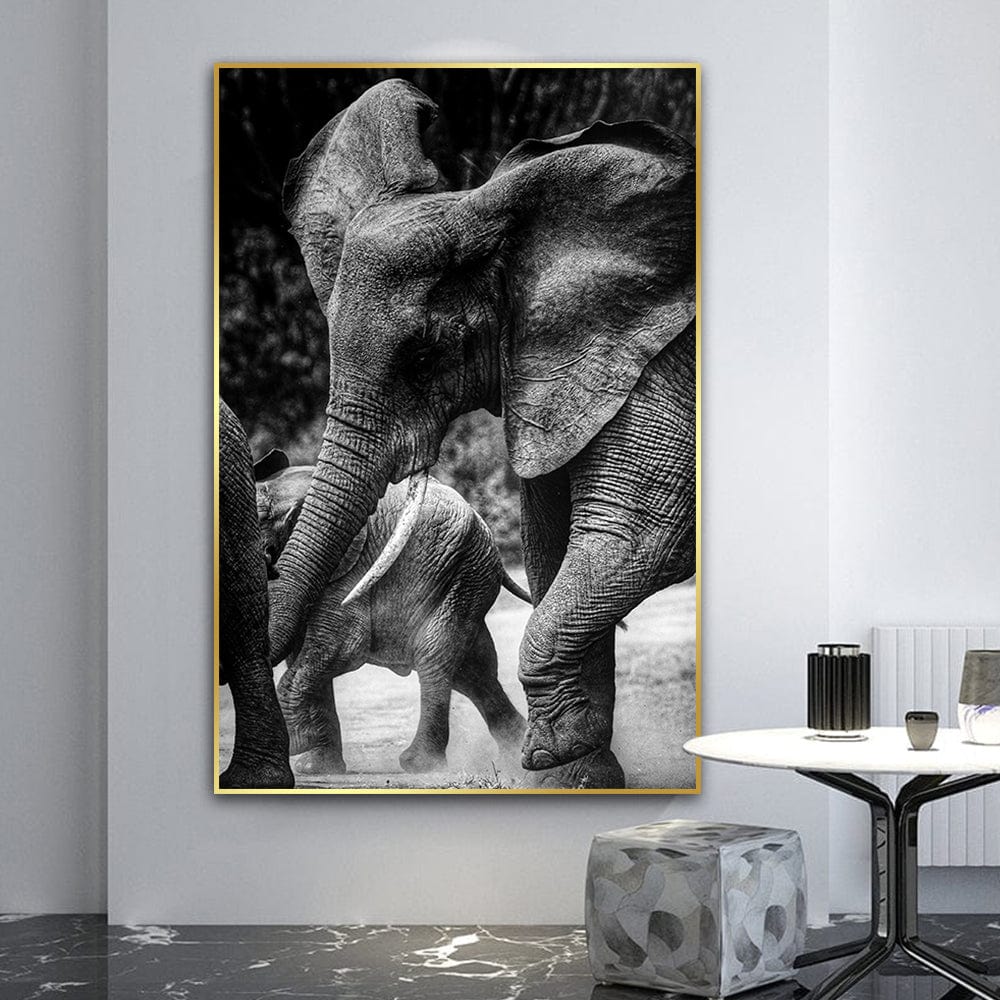 IVORY HERD CANVAS