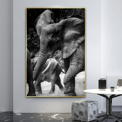 IVORY HERD CANVAS