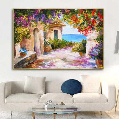 ABSTRACT VILLA CANVAS