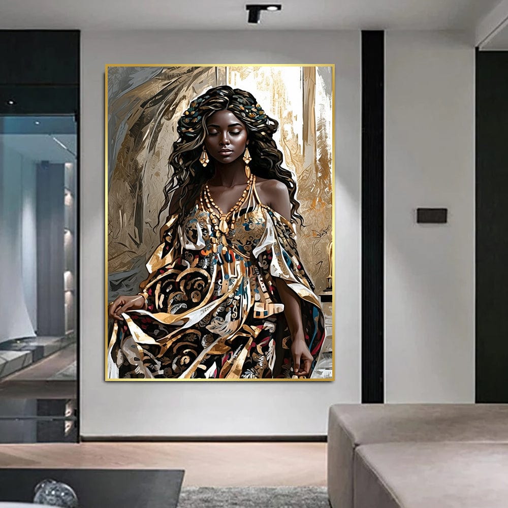 GOLD AND BEADS CANVAS