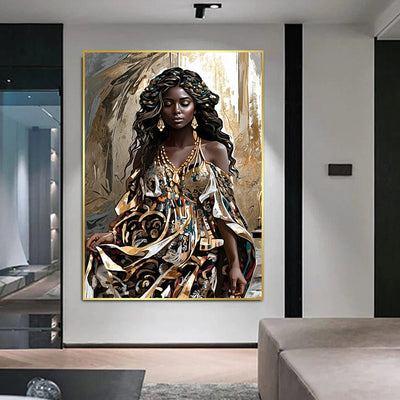 GOLD AND BEADS CANVAS