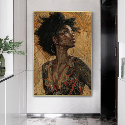 GOLD AND CURLS CANVAS