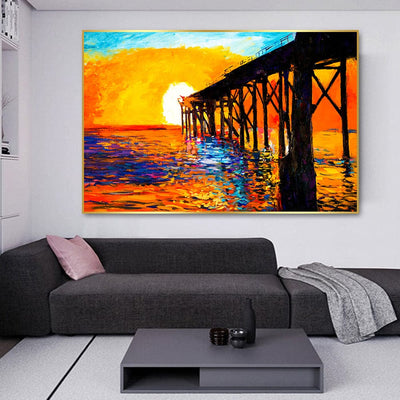 SUNSET DOCK CANVAS