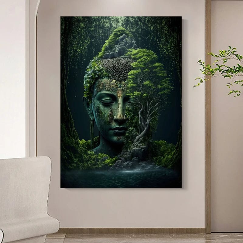 NATURE AND BUDDHA CANVAS