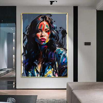 COLOURFUL POUT CANVAS