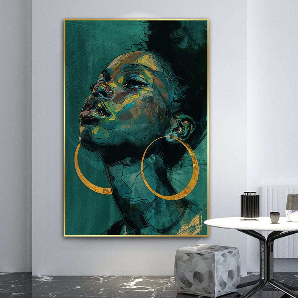 TURQUOISE GOLD CANVAS