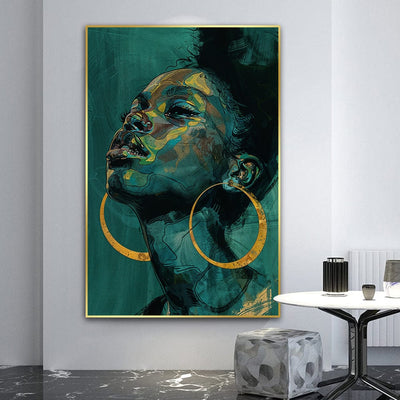 TURQUOISE GOLD CANVAS