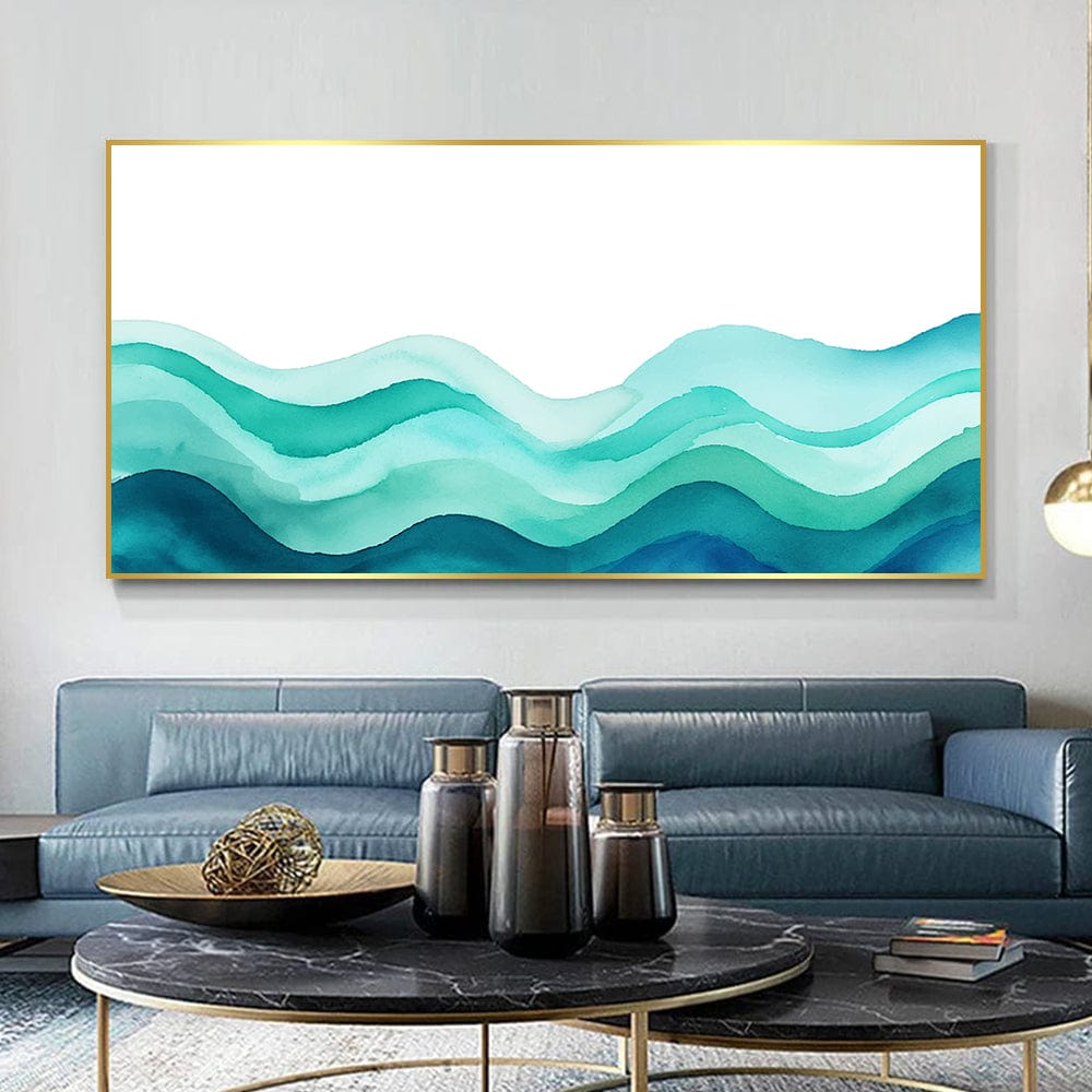 TURQUOISE WAVES CANVAS