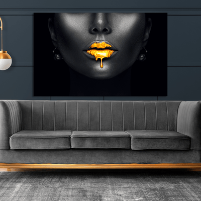 GOLD LIPS 2.0 CANVAS