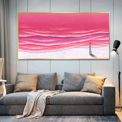 FLAMINGO WAVES CANVAS