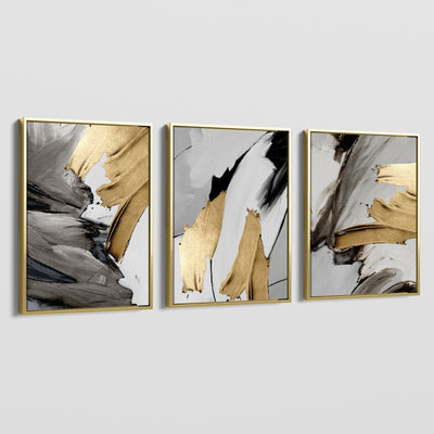 GOLD AND GREY CANVAS