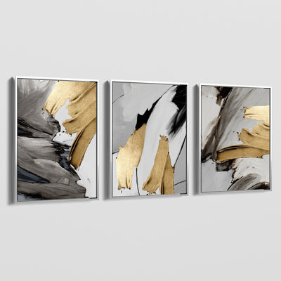 GOLD AND GREY CANVAS