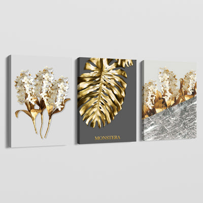 NORDIC GOLDEN LEAVES CANVAS