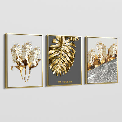 NORDIC GOLDEN LEAVES CANVAS