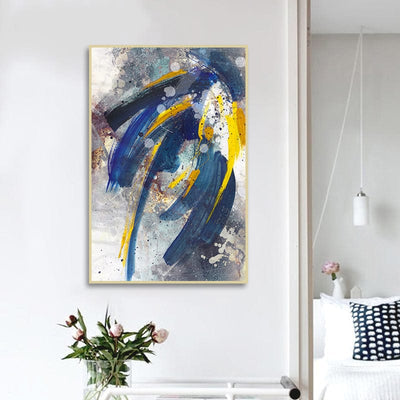 BLUE & YELLOW ABSTRACT - XL+