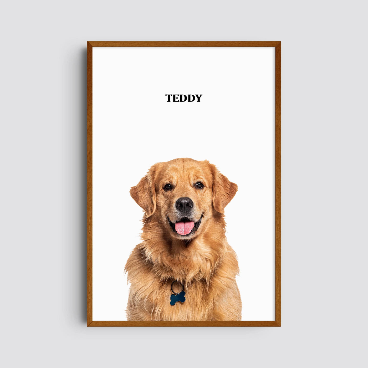 Custom One Pet Modern Portrait - White