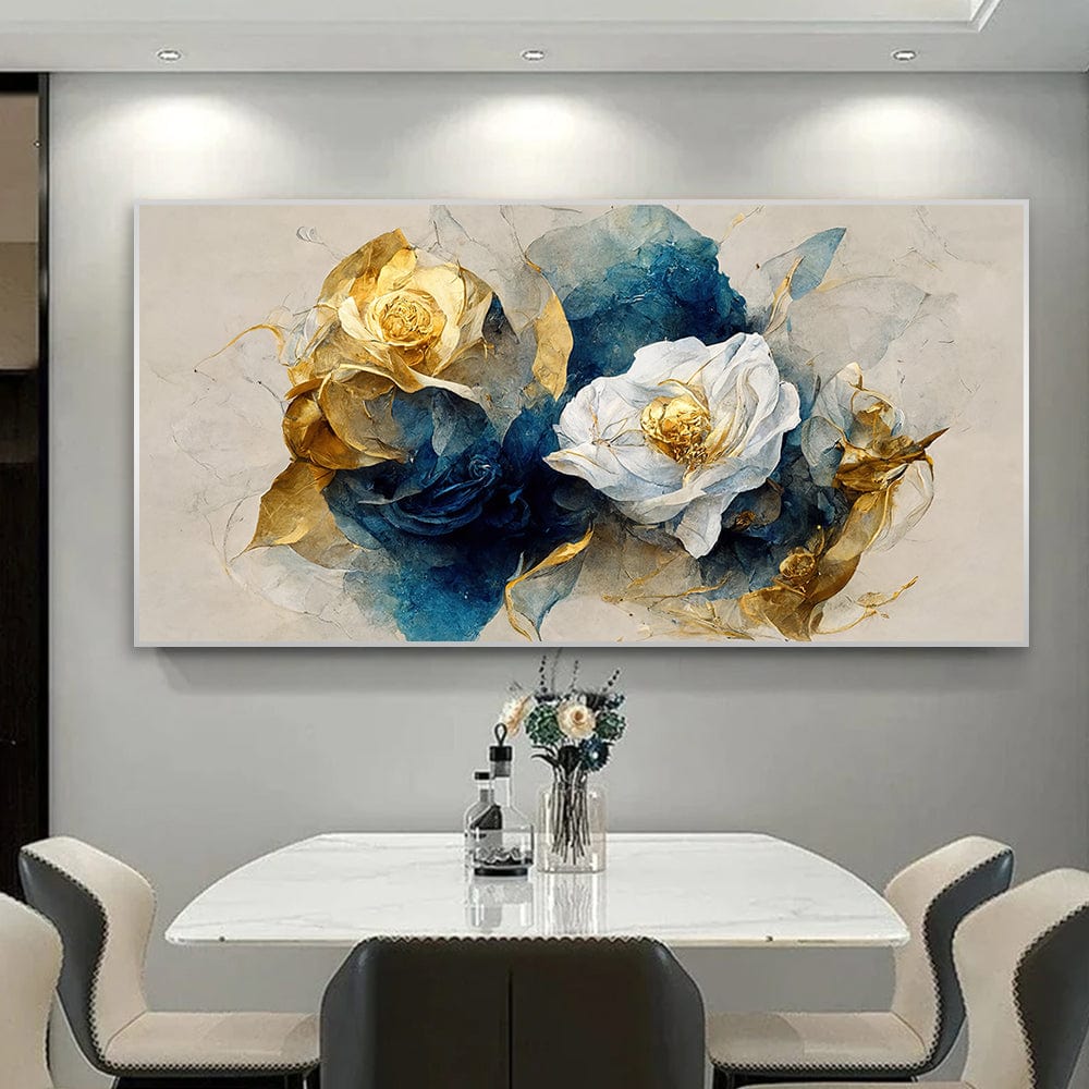 GOLD AND WHITE ROSES