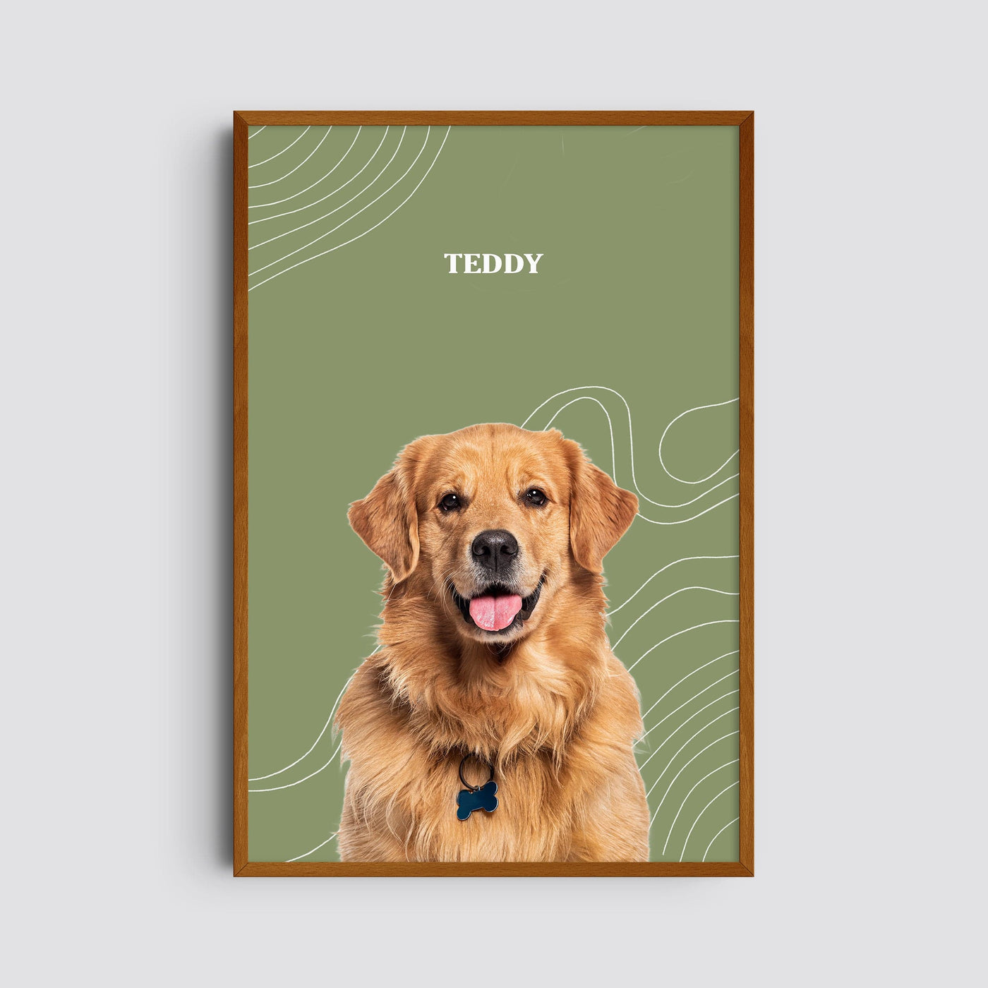 Custom One Pet Modern Portrait