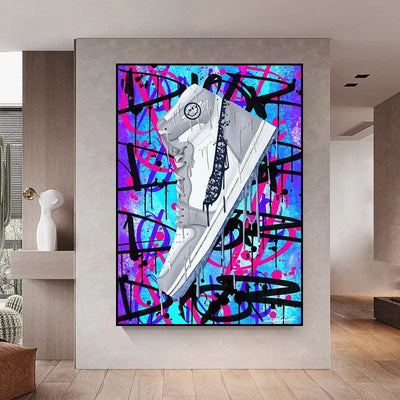 LUXURY 1'S GRAFFITI SNEAKERS - XL+