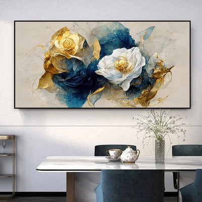 GOLD AND WHITE ROSES - XL+