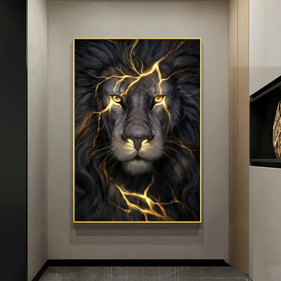 FOCUSED LION CANVAS