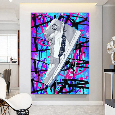 LUXURY 1'S GRAFFITI SNEAKERS - XL+