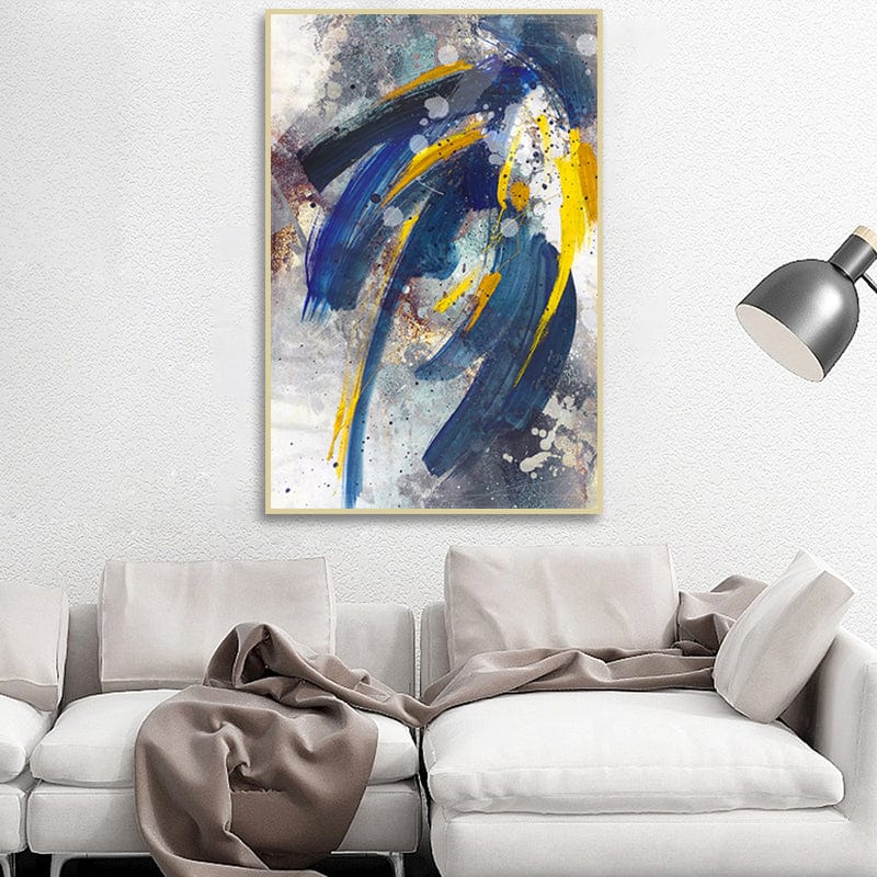 BLUE & YELLOW ABSTRACT - XL+