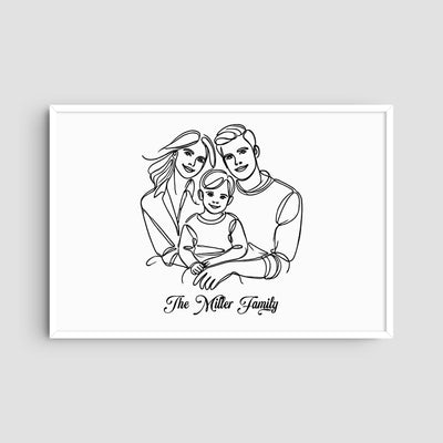 Custom Three Line Art Family - Landscape