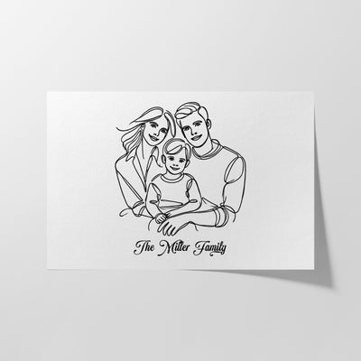 Custom Three Line Art Family - Landscape