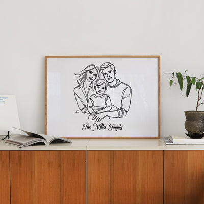 Custom Three Line Art Family - Landscape