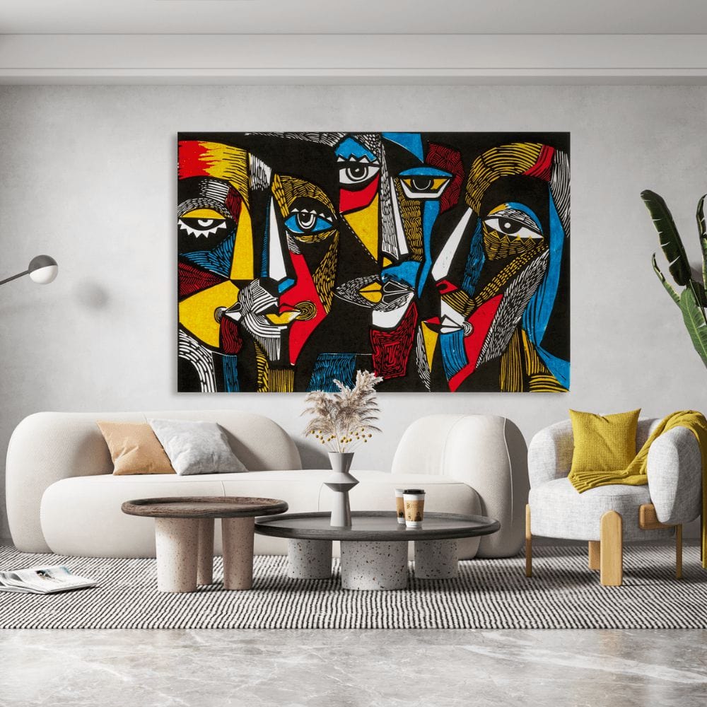 ABSTRACT FACES CANVAS