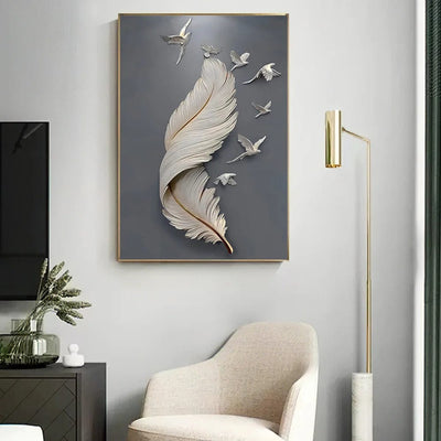 WHITE DOVE FEATHER - XL+