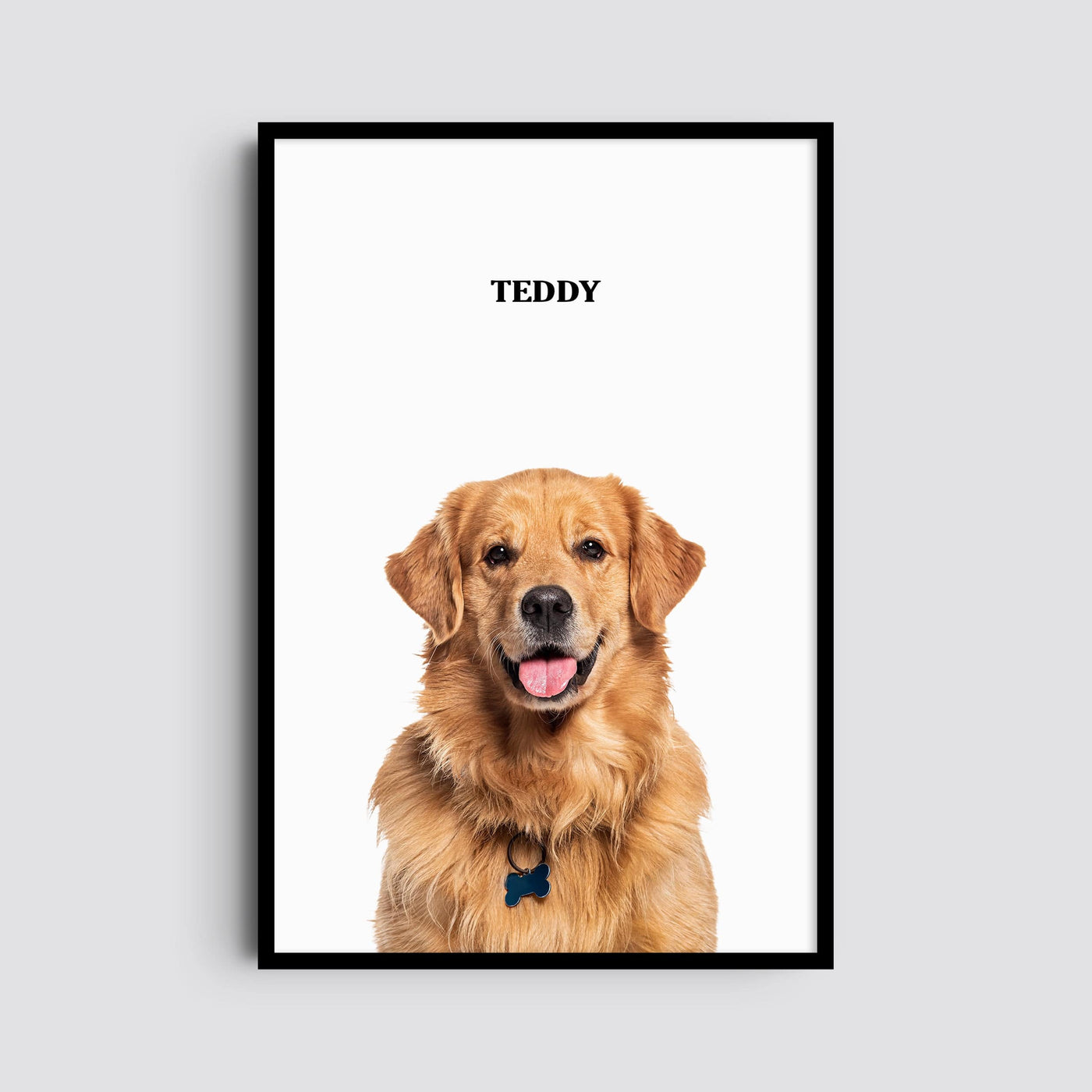 Custom One Pet Modern Portrait - White