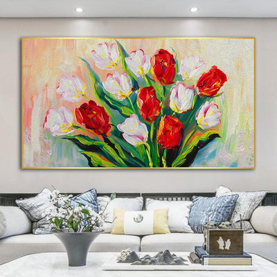 CRIMSON AND WHITE CANVAS