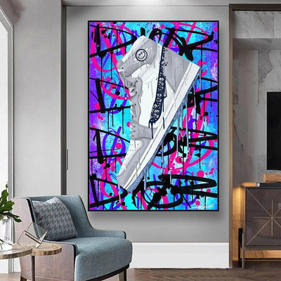 LUXURY 1'S GRAFFITI SNEAKERS - XL+