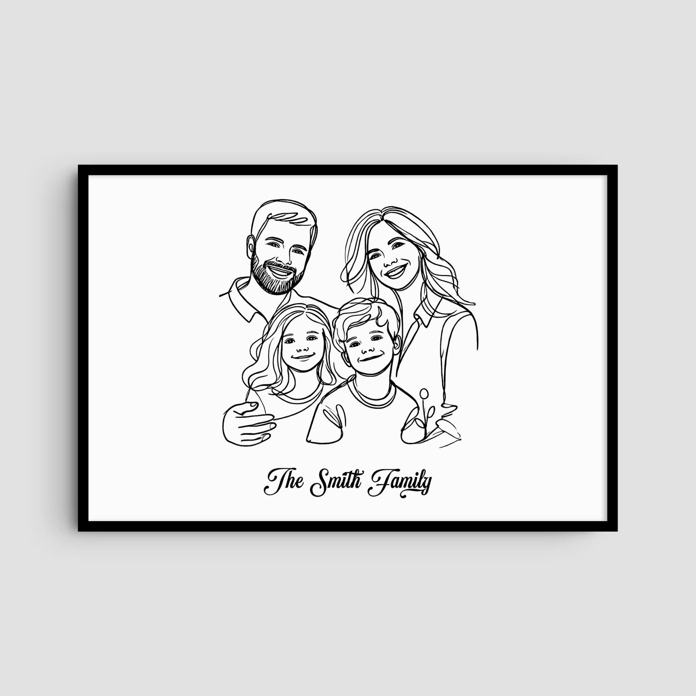 Custom Four Line Art Family - Landscape