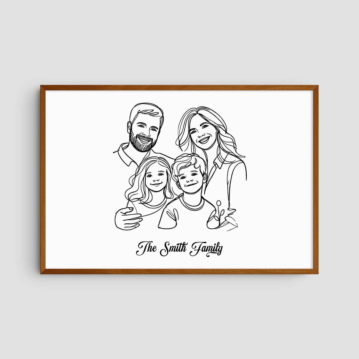 Custom Four Line Art Family - Landscape