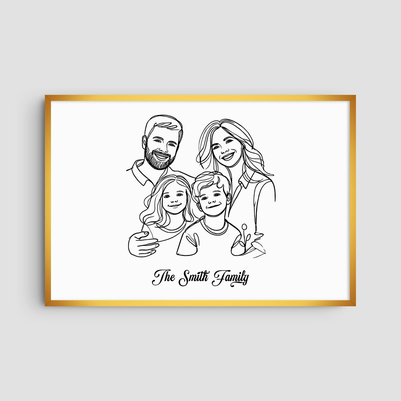 Custom Four Line Art Family - Landscape