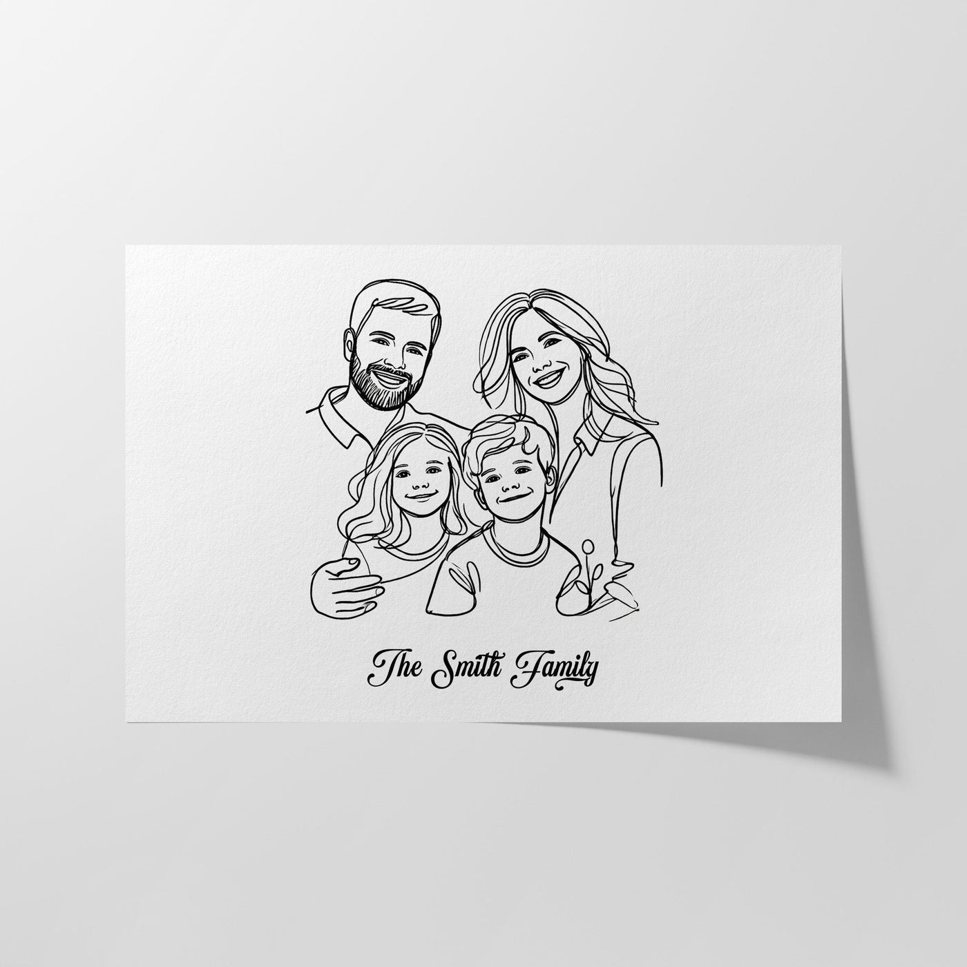 Custom Four Line Art Family - Landscape