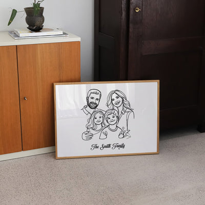 Custom Four Line Art Family - Landscape