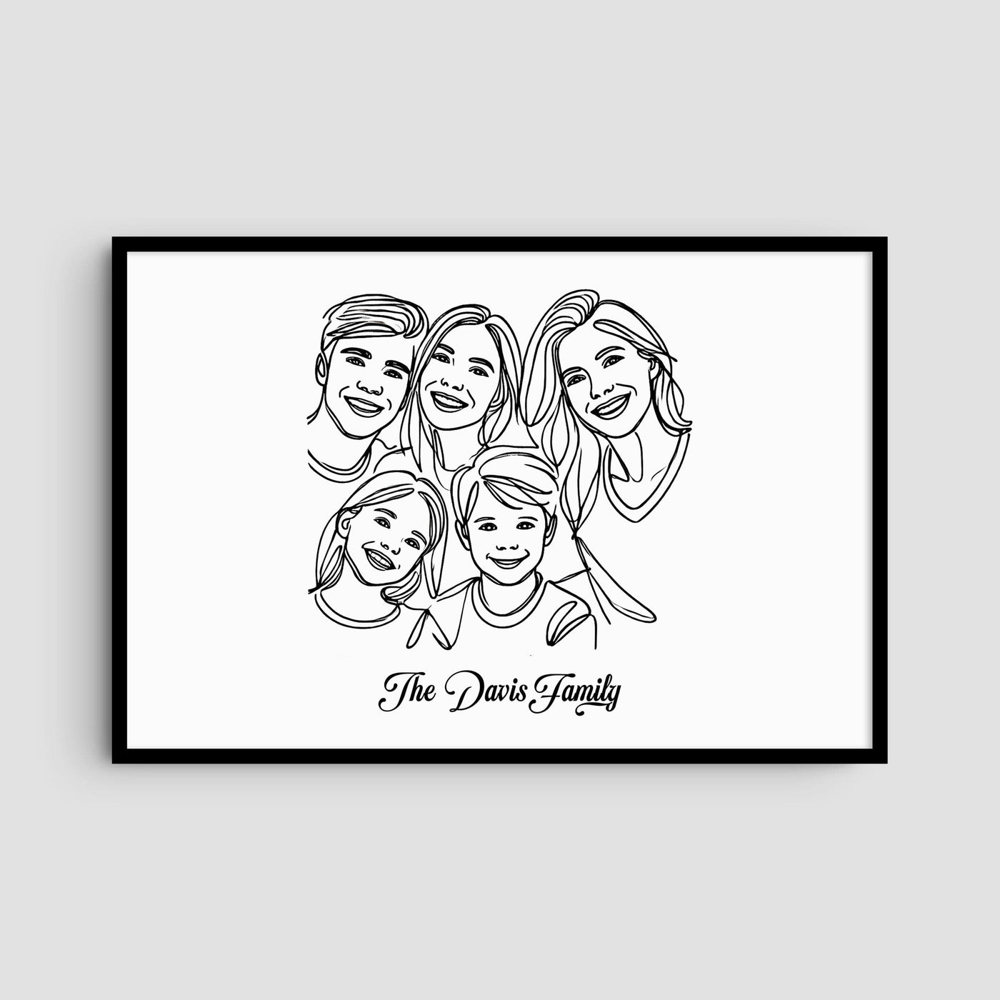 Custom Five Line Art Family - Landscape