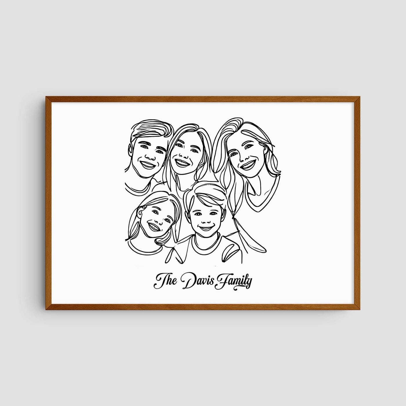 Custom Five Line Art Family - Landscape