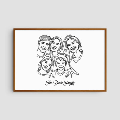 Custom Five Line Art Family - Landscape