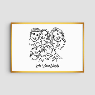 Custom Five Line Art Family - Landscape