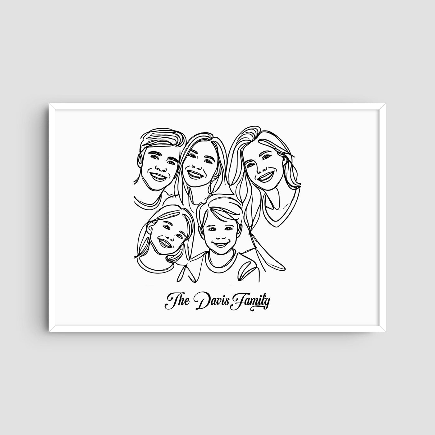 Custom Five Line Art Family - Landscape