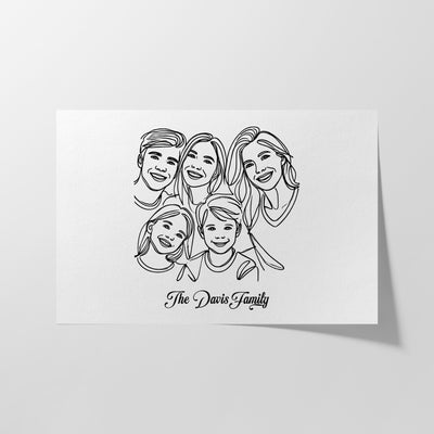 Custom Five Line Art Family - Landscape