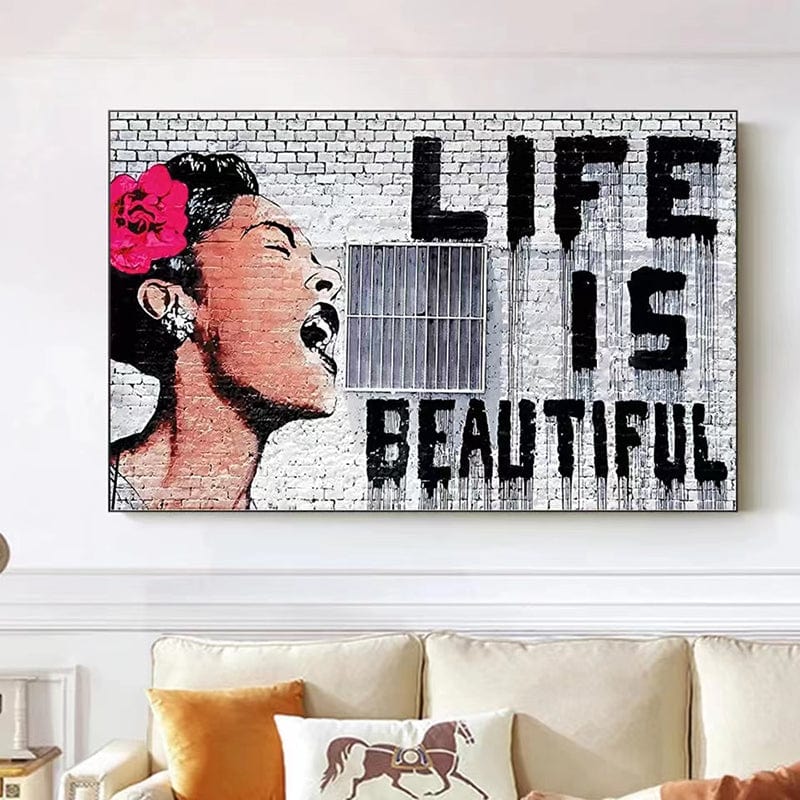 LIFE IS BEAUTIFUL FRIDA KAHLO CANVAS