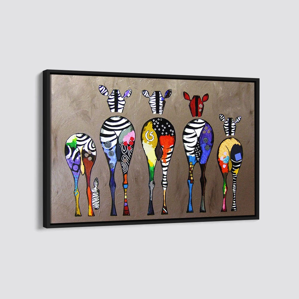 ABSTRACT ZEBRAS CANVAS