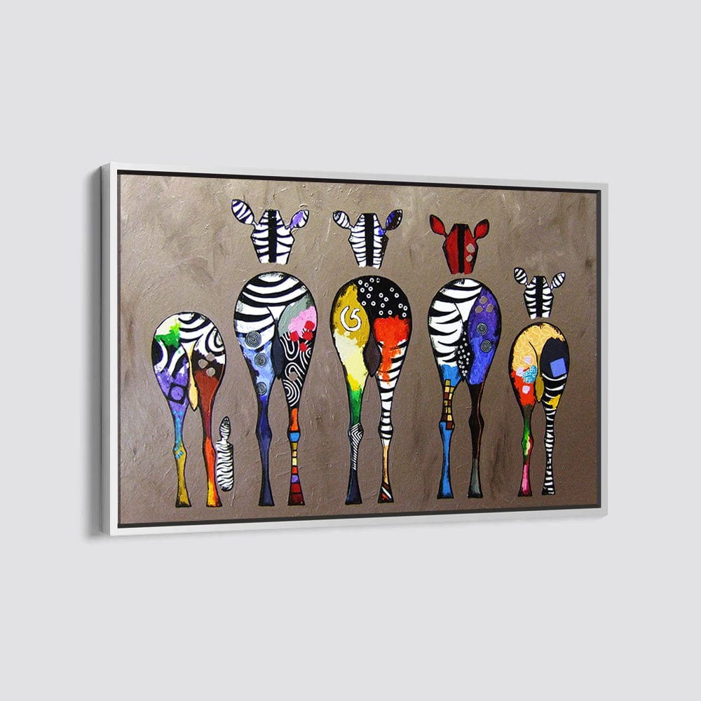 ABSTRACT ZEBRAS CANVAS